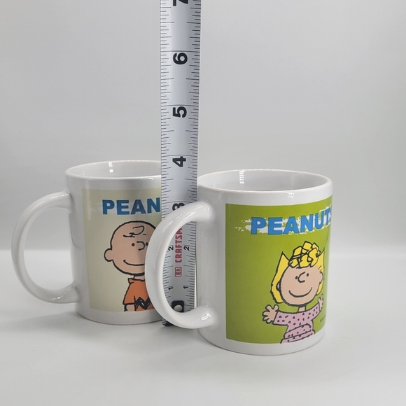 Lot of 2 Mugs Peanuts 2016 Worldwide LLC Multicolor Solid White 16 oz - Picture 7 of 9